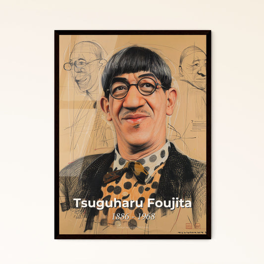 Elegant Fusion: Tsuguharu Foujita-Inspired Portrait Print - Contemporary Eastern-Western Art for Home Decor & Gifting