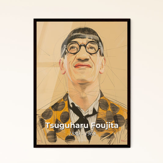 Elegant Tsuguharu Foujita Inspired Portrait: A Unique Blend of Eastern & Western Artistry – Perfect for Gifts & Interior Décor