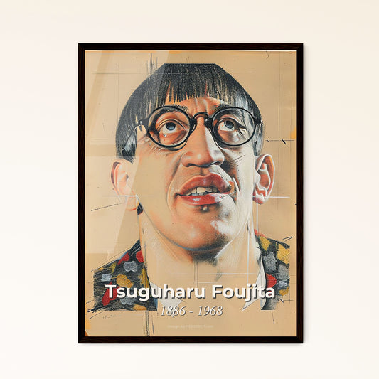 Elegant Tsuguharu Foujita-Inspired Portrait Print: Harmonious Blend of Eastern & Western Artistry for Modern Home Décor