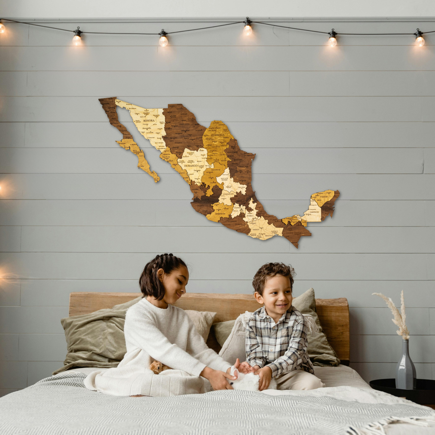 Wooden Mexico Wall Map – Stylish Handmade Decor for Home or Business