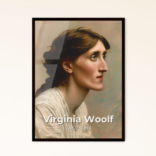 Elegant Portrait of Virginia Woolf: Modernist Icon Captured in Dynamic Lines - Unique Art Print for Timeless Home Décor