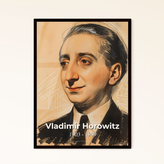 Vladimir Horowitz: A Captivating Contemporary Portrait - Elegant Lines & Vibrant Hues - Perfect for Home Décor & Gifts