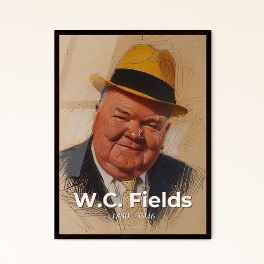 Charming Tribute to W.C. Fields Framed Print