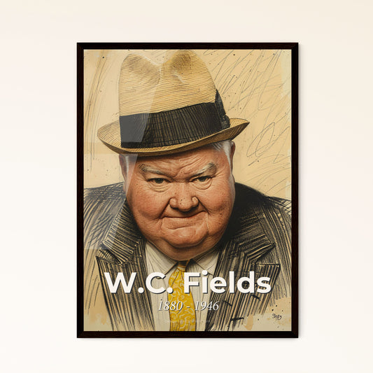 Elegant W.C. Fields Portrait Framed Print