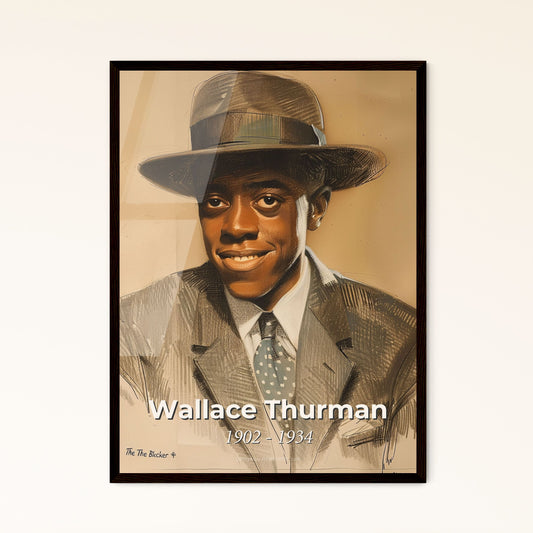 Vivid Portrait of Wallace Thurman: Celebrating Harlem Renaissance's Legacy in Stunning Contemporary Art - Perfect for Home Decor