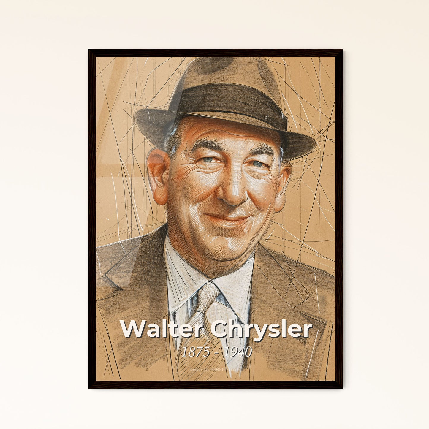 Dynamic Portrait of Walter Chrysler Framed Print