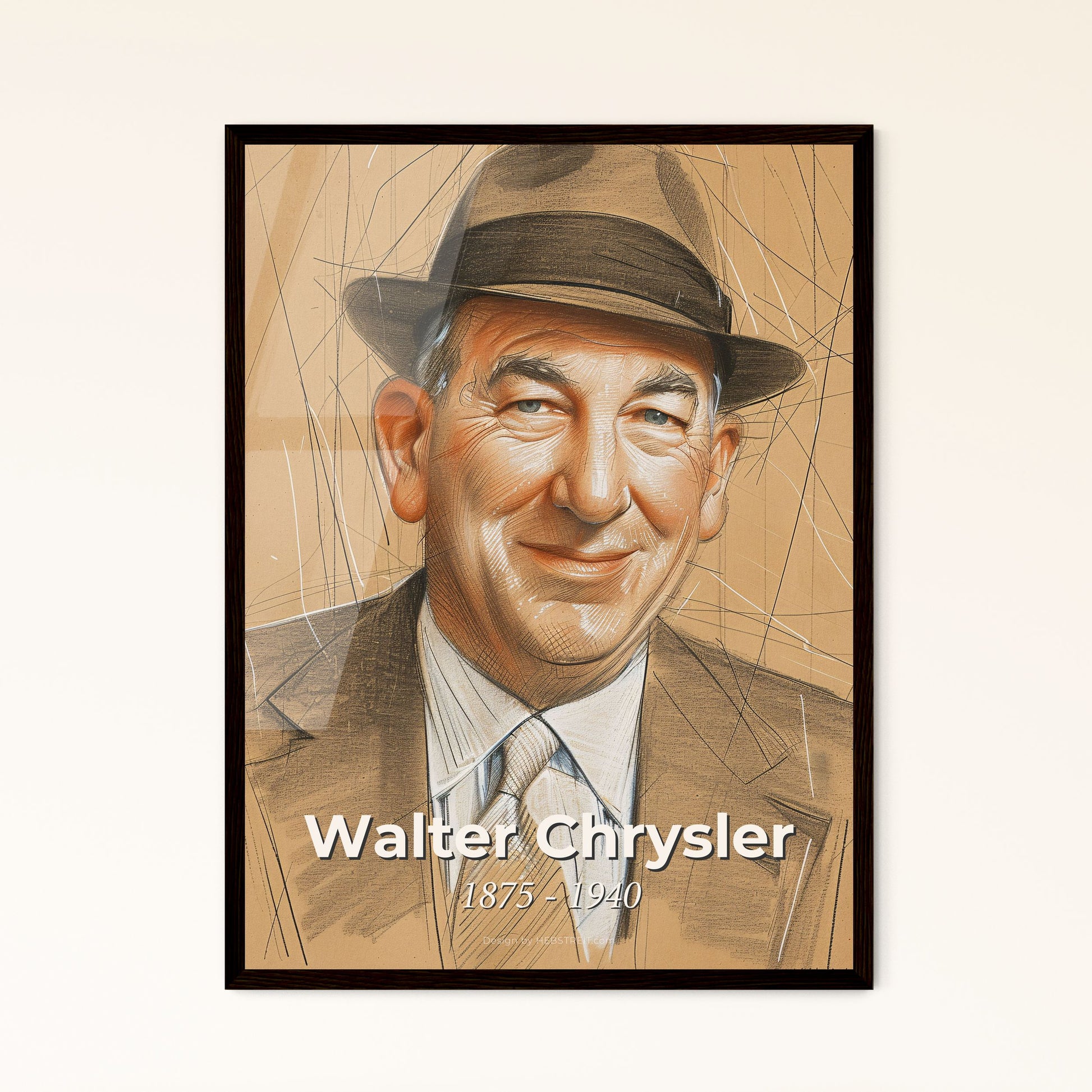 Dynamic Portrait of Walter Chrysler Framed Print