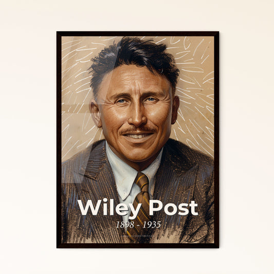 Wiley Post: A Dynamic Tribute to the First Solo World Aviator - Contemporary Art Print for Unique Home Decor & Thoughtful Gifts