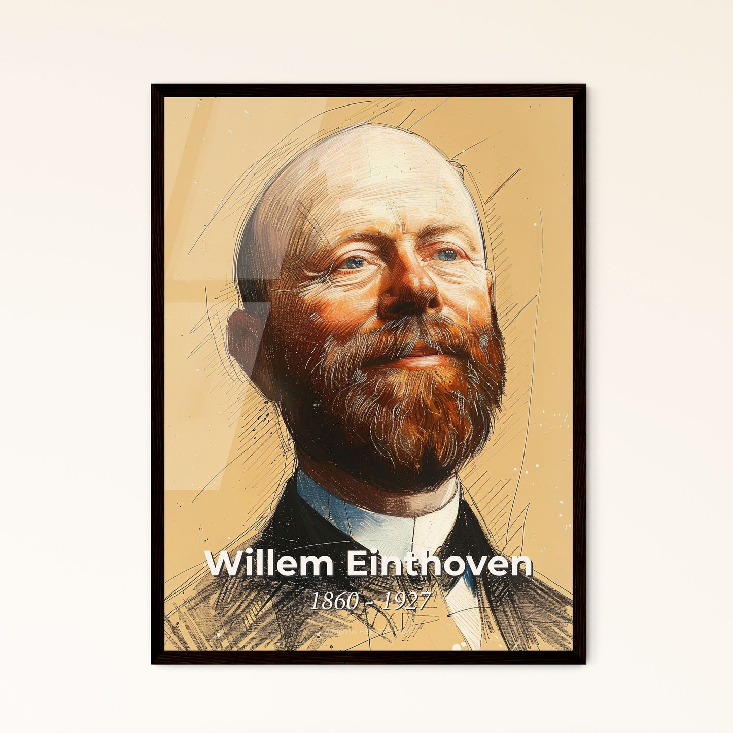 Vibrant Portrait of Willem Einthoven Framed Print