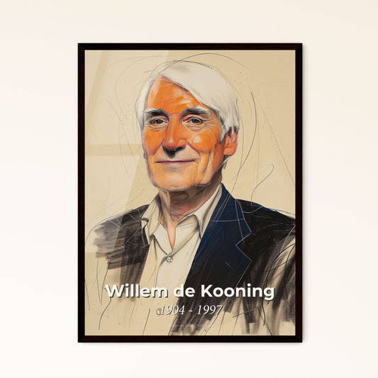 Willem de Kooning-Inspired Abstract Expressionist Print - Dynamic Hues and Elegant Lines for Captivating Home Decor