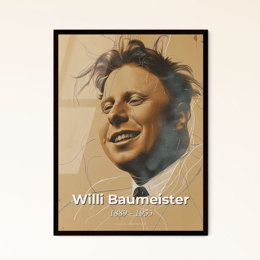 Dynamic Abstract Portrait of Willi Baumeister - Contemporary German Art Print on Premium Materials for Timeless Home Decor