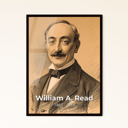 William A. Read: Elegant Portrait of an Influential American Banker – Contemporary Art Print for Luxe Home Decor and Gifting