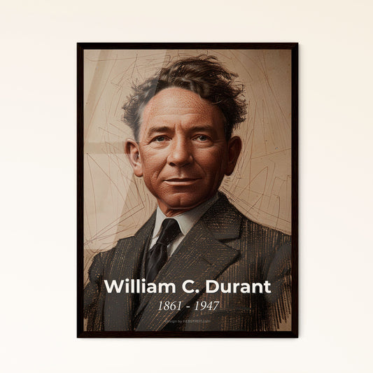 William C. Durant: Visionary of the Automotive Era - A Contemporary Art Print Celebrating Innovation & Elegance in Home Decor