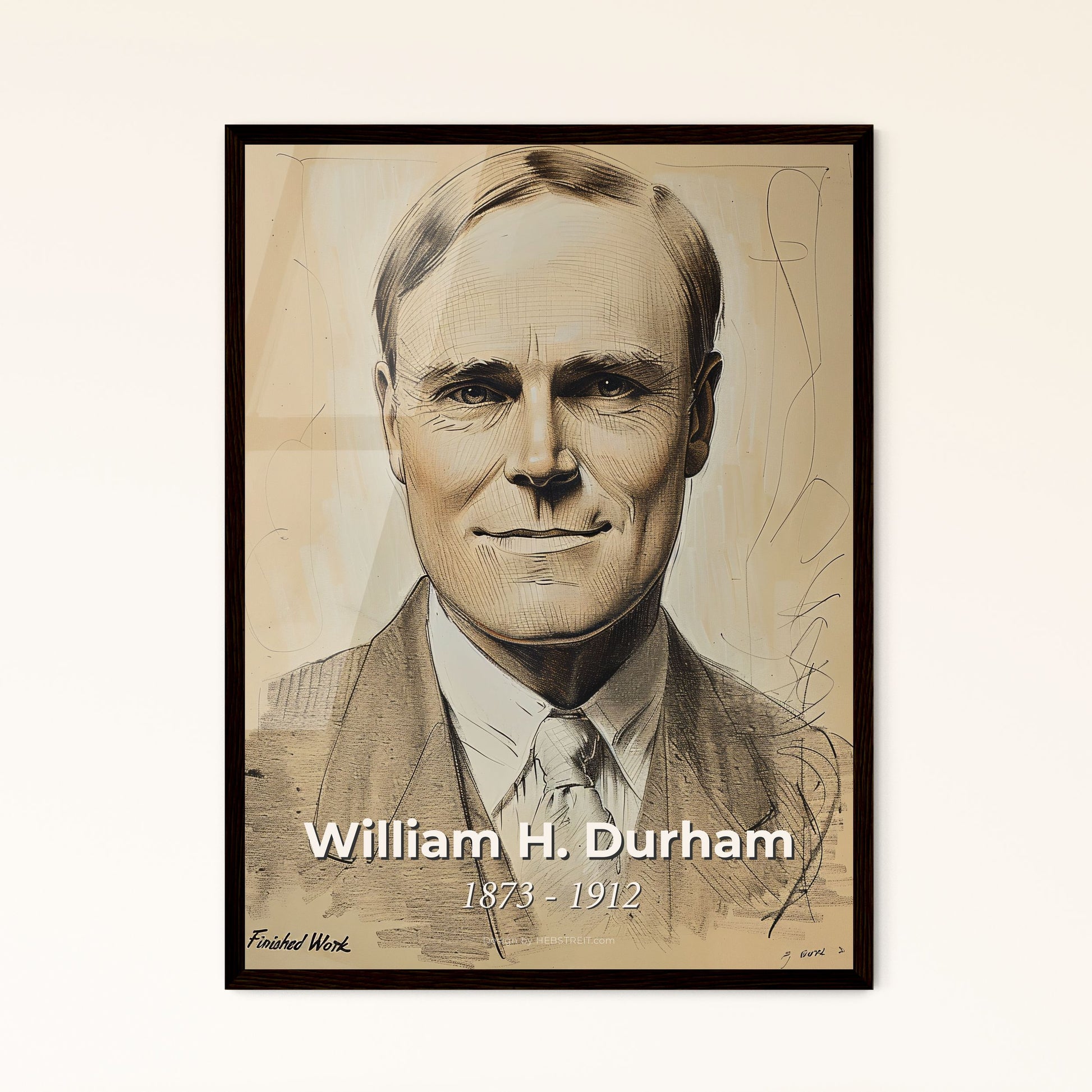 Radiant Portrait of William H. Durham Framed Print