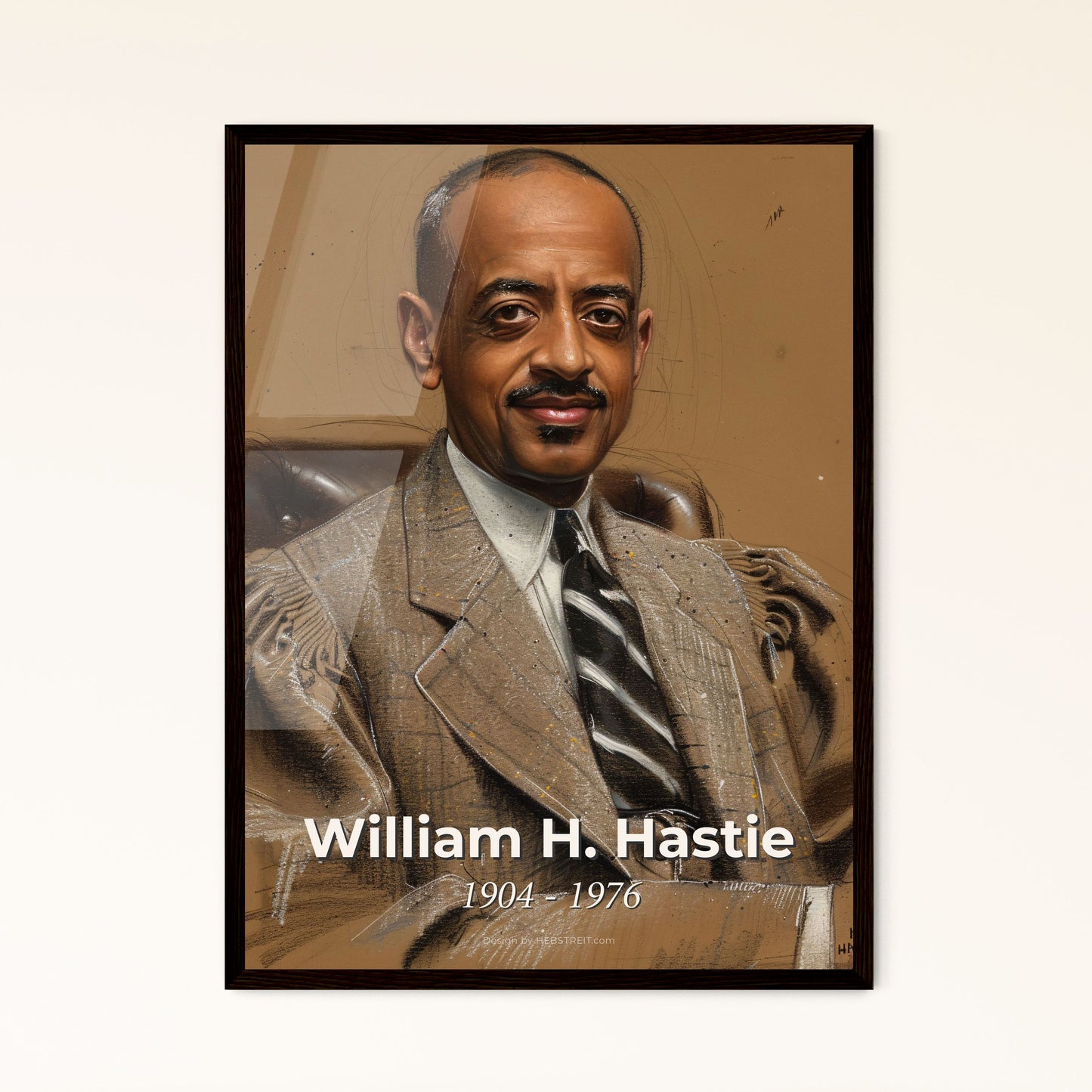 William H. Hastie: A Radiant Tribute to the First African American Federal Judge - Dynamic Contemporary Art Print for Home Decor