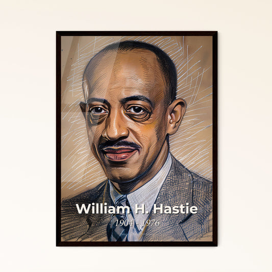 William H. Hastie: Iconic Portrait of the First African American Federal Judge in a Vibrant Contemporary Art Style - Perfect Gift & Decor