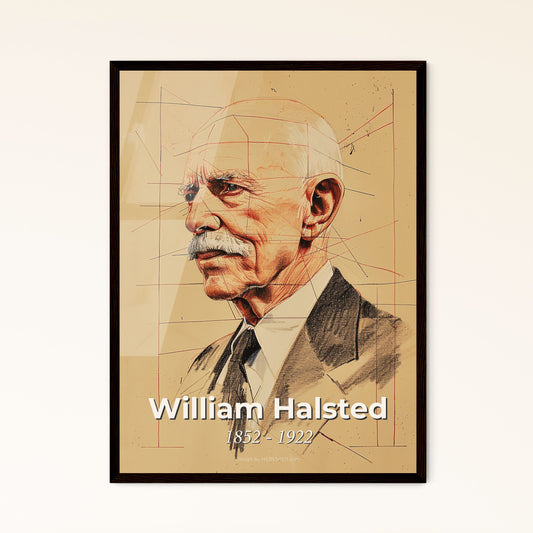 Elegant Portrait of William Halsted Framed Print