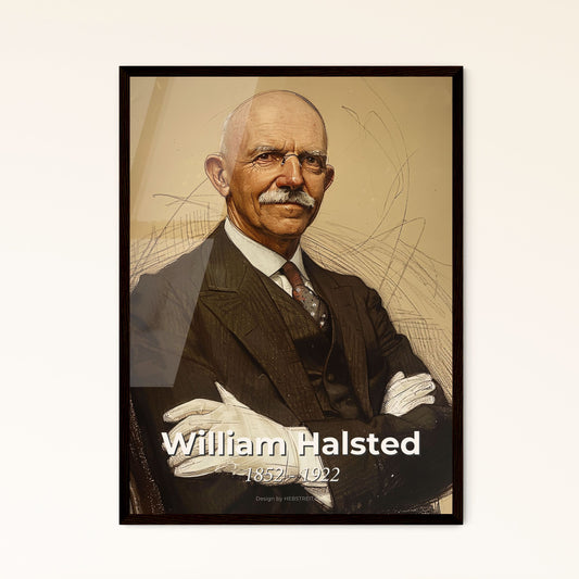 Elegant Portrait of William Halsted Framed Print