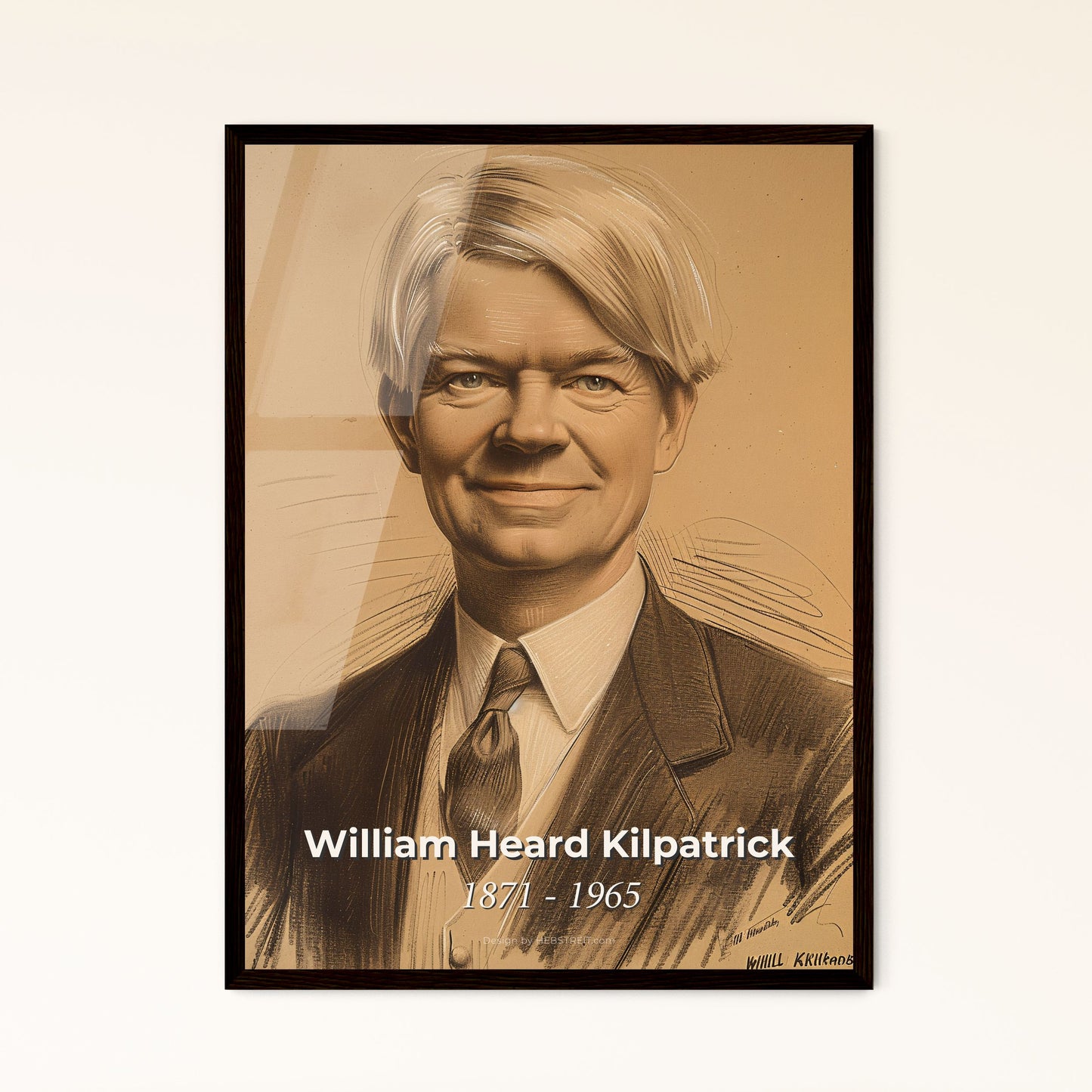 William Heard Kilpatrick: Captivating Portrait of a Progressive Education Pioneer - Contemporary Art Print for Elegant Home Decor