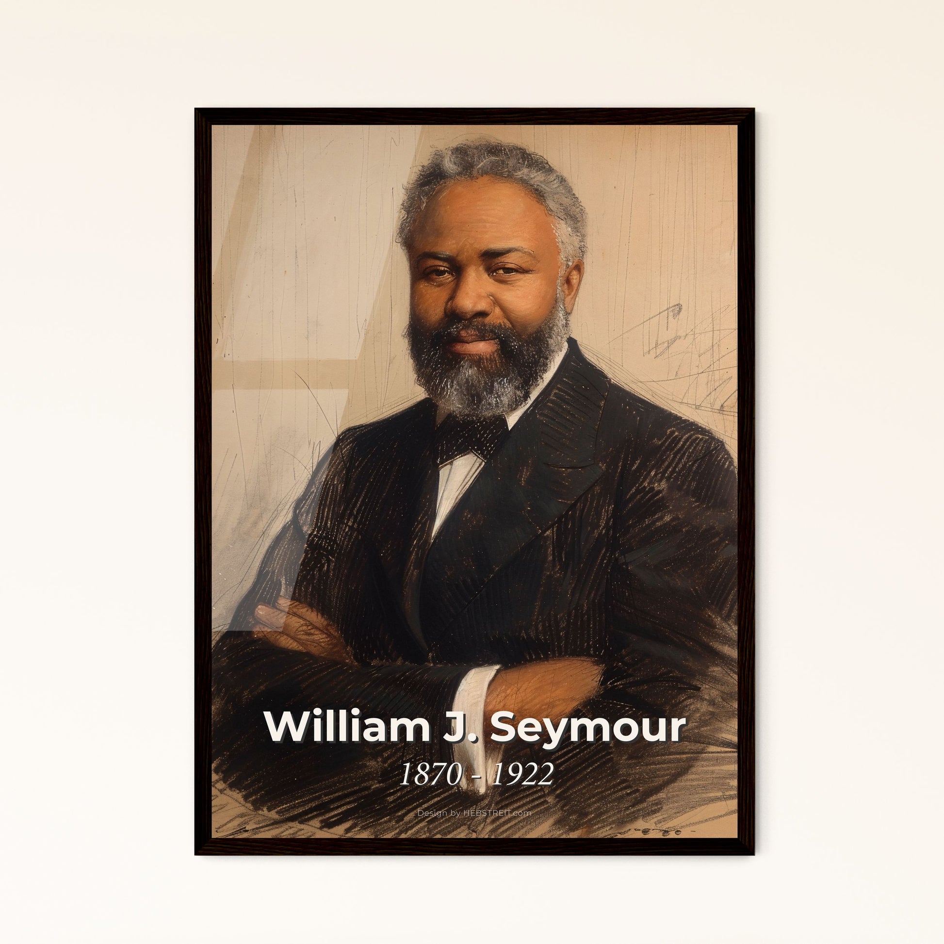 William J. Seymour: The Charismatic Visionary of the Azusa Street Revival - A Striking Contemporary Art Print for Home Decor