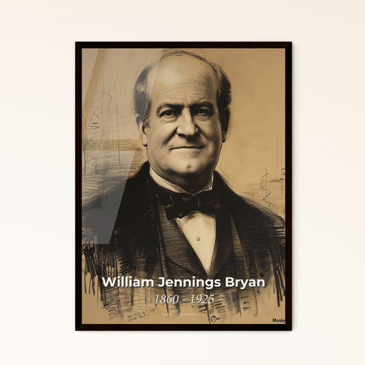 Dynamic Portrait of William Jennings Bryan: A Contemporary Tribute to a Populist Icon - Perfect for Home Decor & Gifting