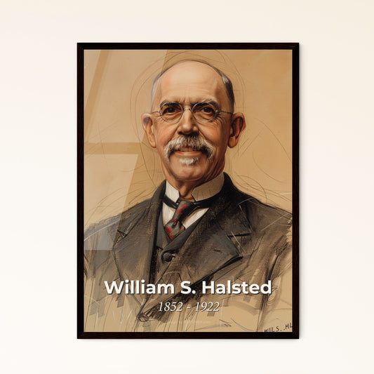 Captivating Portrait of William S. Halsted Framed Print