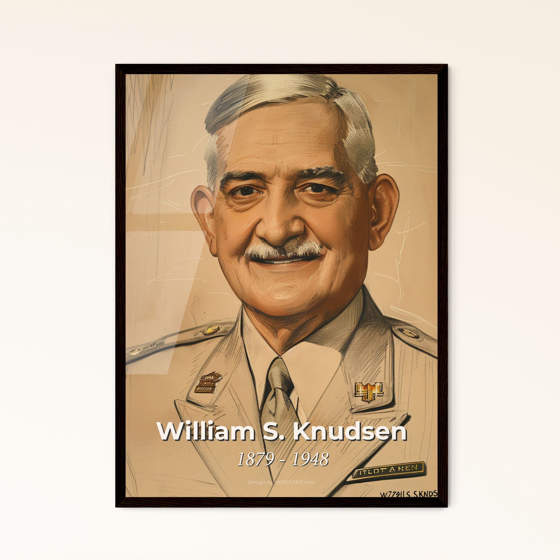 Dynamic Portrait of William S. Knudsen  Framed Print