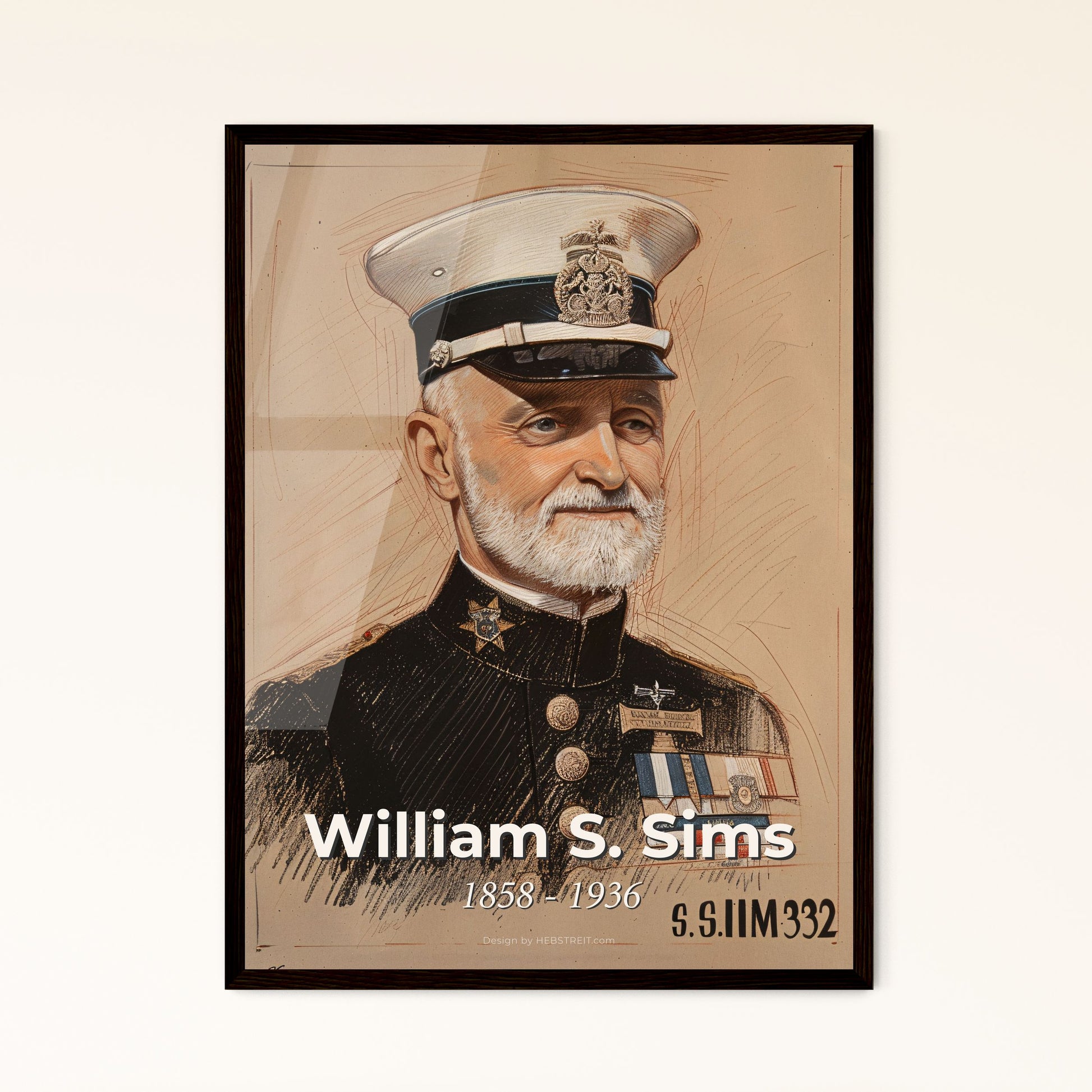 William S. Sims: Commanding Admiral of Modern U.S. Navy - Captivating Contemporary Art Print for Stylish Home Decor