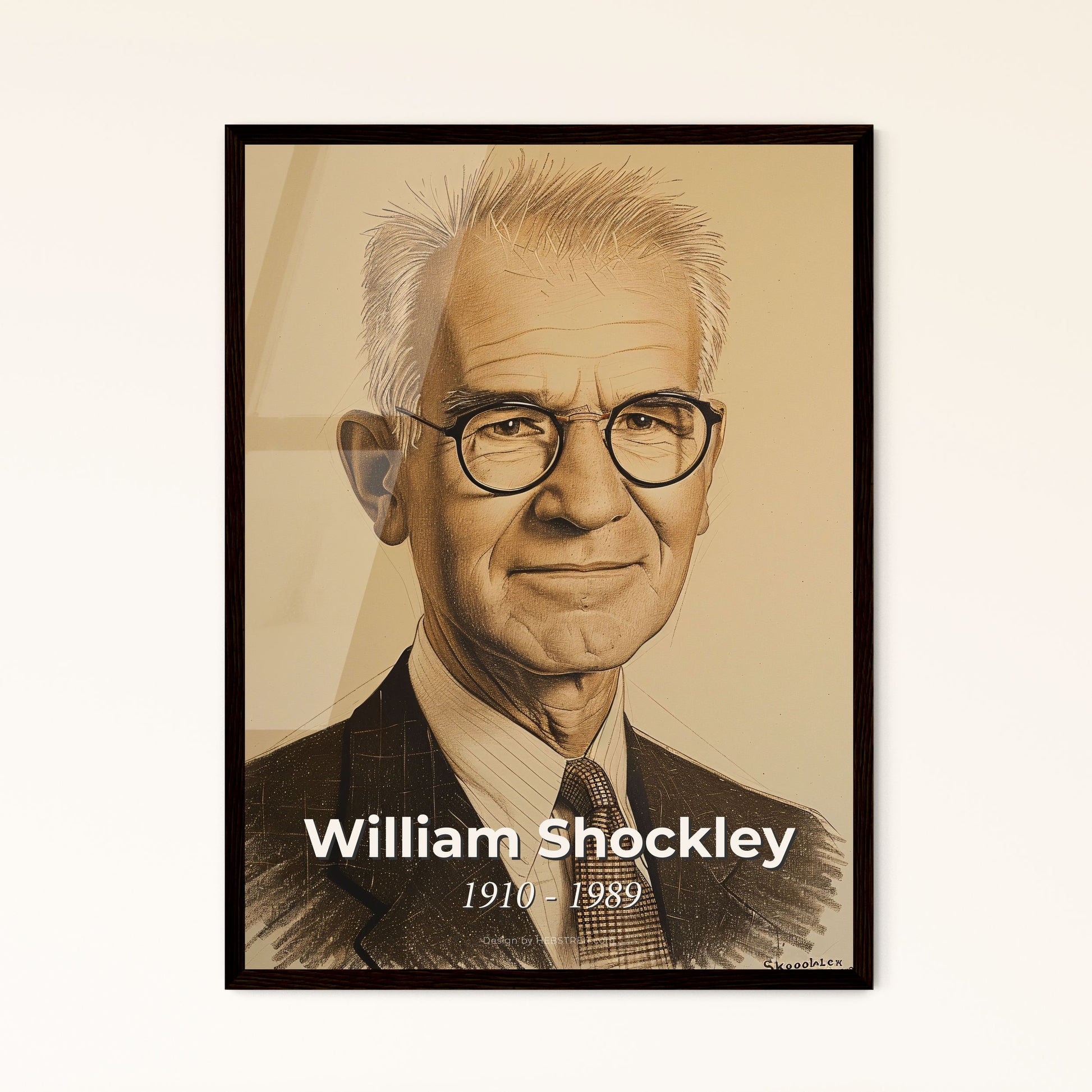 William Shockley: Iconic Portrait of the Father of the Transistor - Contemporary Art Print for Brilliant Interior Decor & Gifting