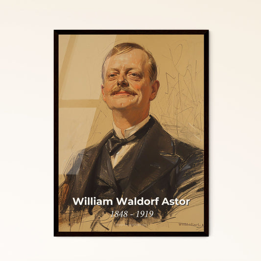 Elegant Portrait of William Waldorf Astor: A Contemporary Art Print Perfect for Home Decor or a Thoughtful Gift