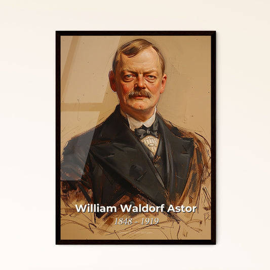 Captivating Portrait of William Waldorf Astor: A Contemporary Art Print for Elegant Home Decor and Timeless Gift Giving