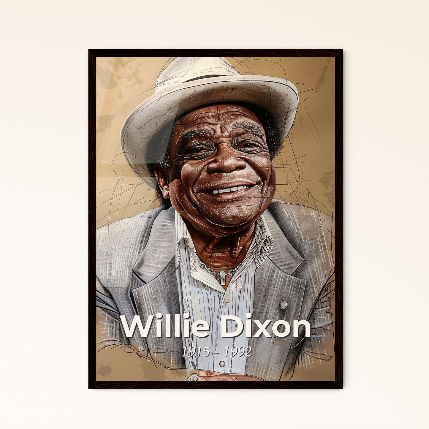 Willie Dixon: Iconic Blues Legend - Vibrant Contemporary Art Print in High-Res & Framed Options for Home Decor Excellence