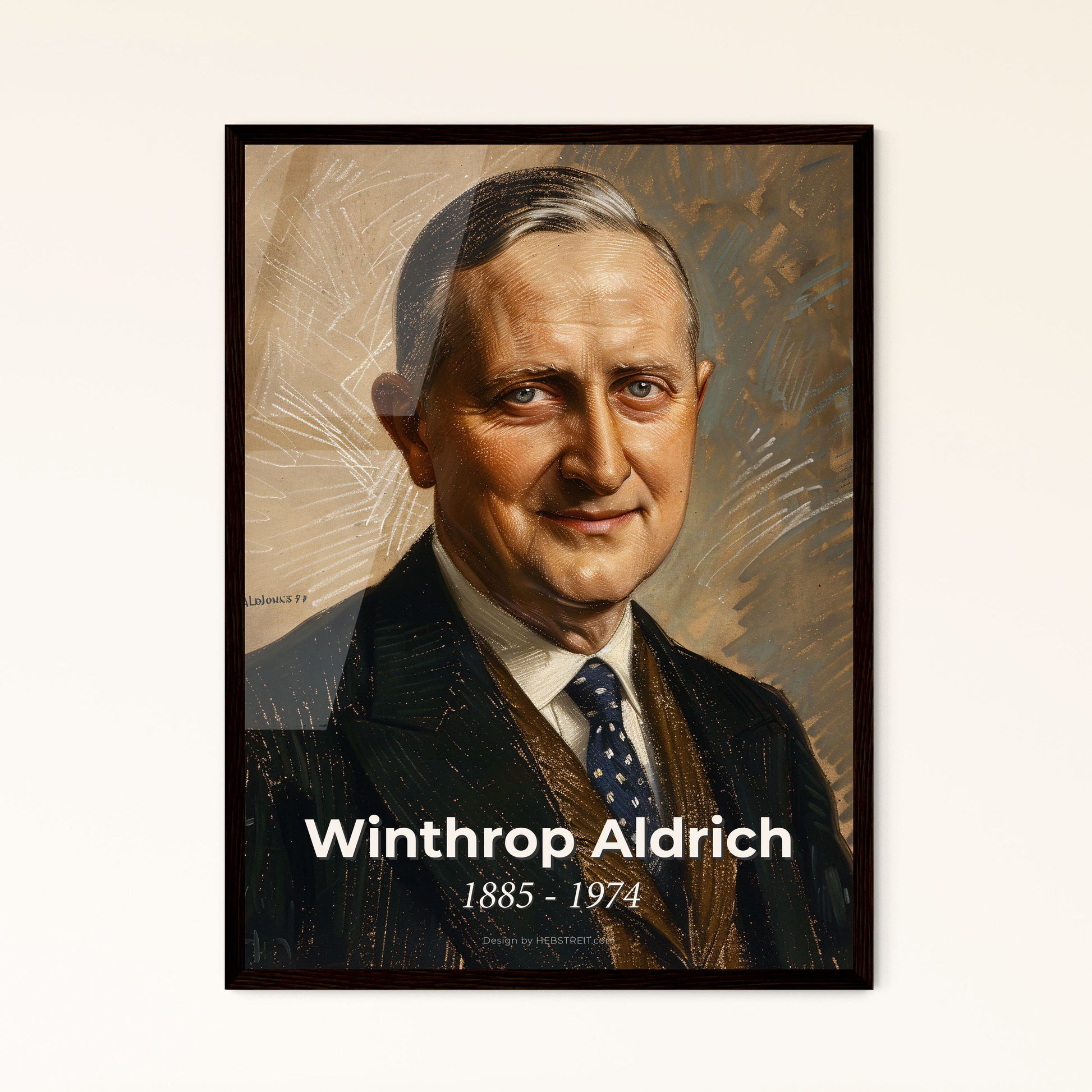 Winthrop Aldrich: Captivating Portrait of an American Banker - Contemporary Art Print for Elegant Home Decor & Gifting