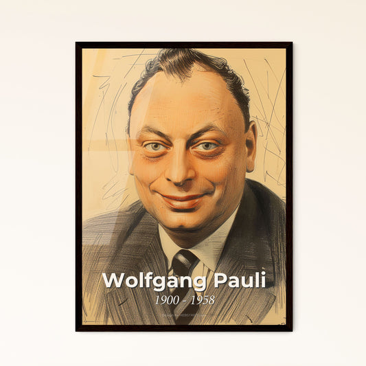 Elegant Portrait of Nobel Laureate Wolfgang Pauli: Stunning Contemporary Art Print Celebrating Genius & Style for Your Home Decor