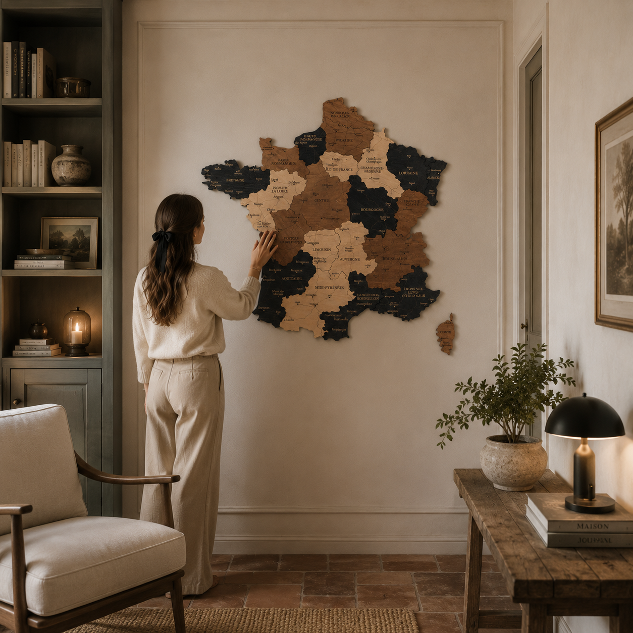 Luxury Wooden France Map – Handmade Wall Decor & Gift Idea