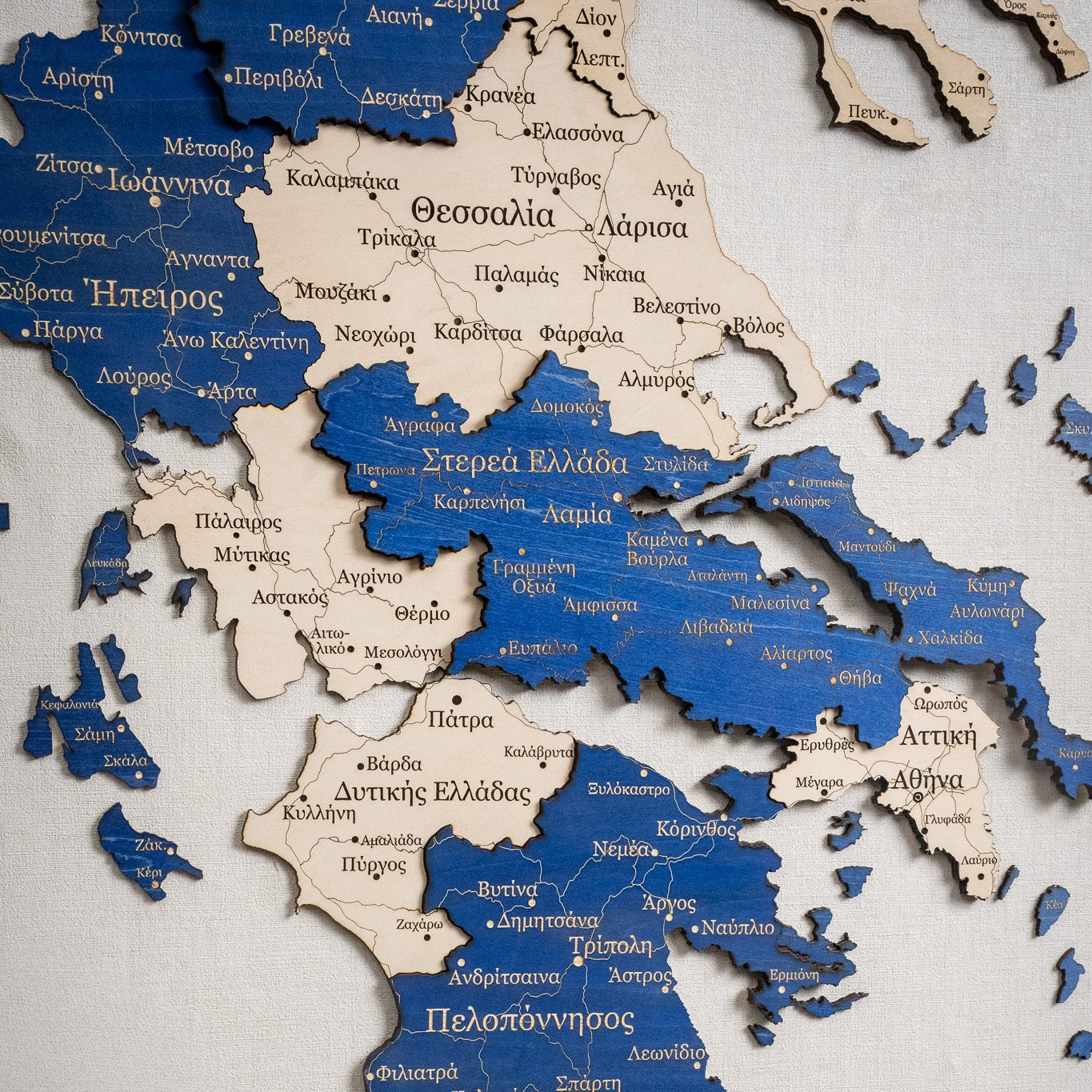 Rustic Wood Map of Greece – Artistic Wall Art for Travelers & Collectors”