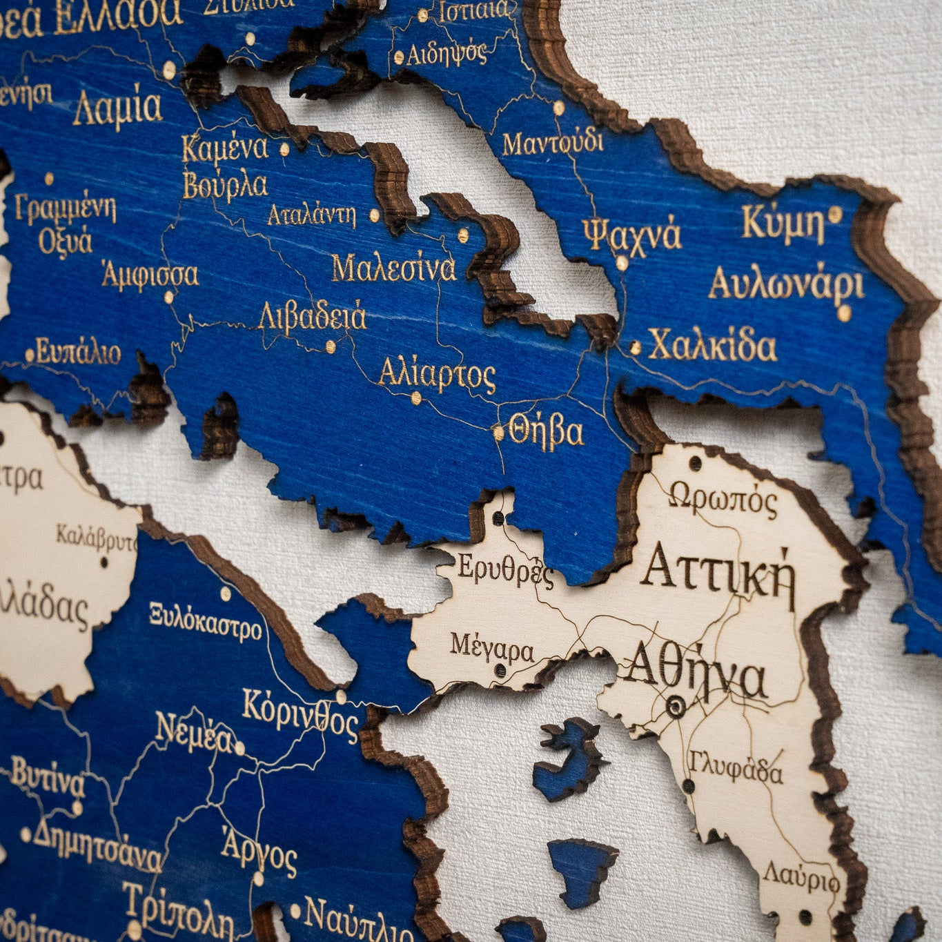 Rustic Wood Map of Greece – Artistic Wall Art for Travelers & Collectors”