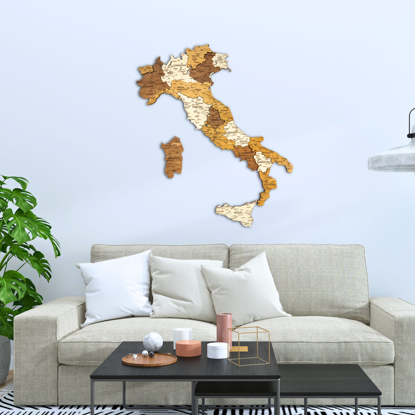 Rustic Wood Map of Italy – Artistic Wall Art for Modern Interiors
