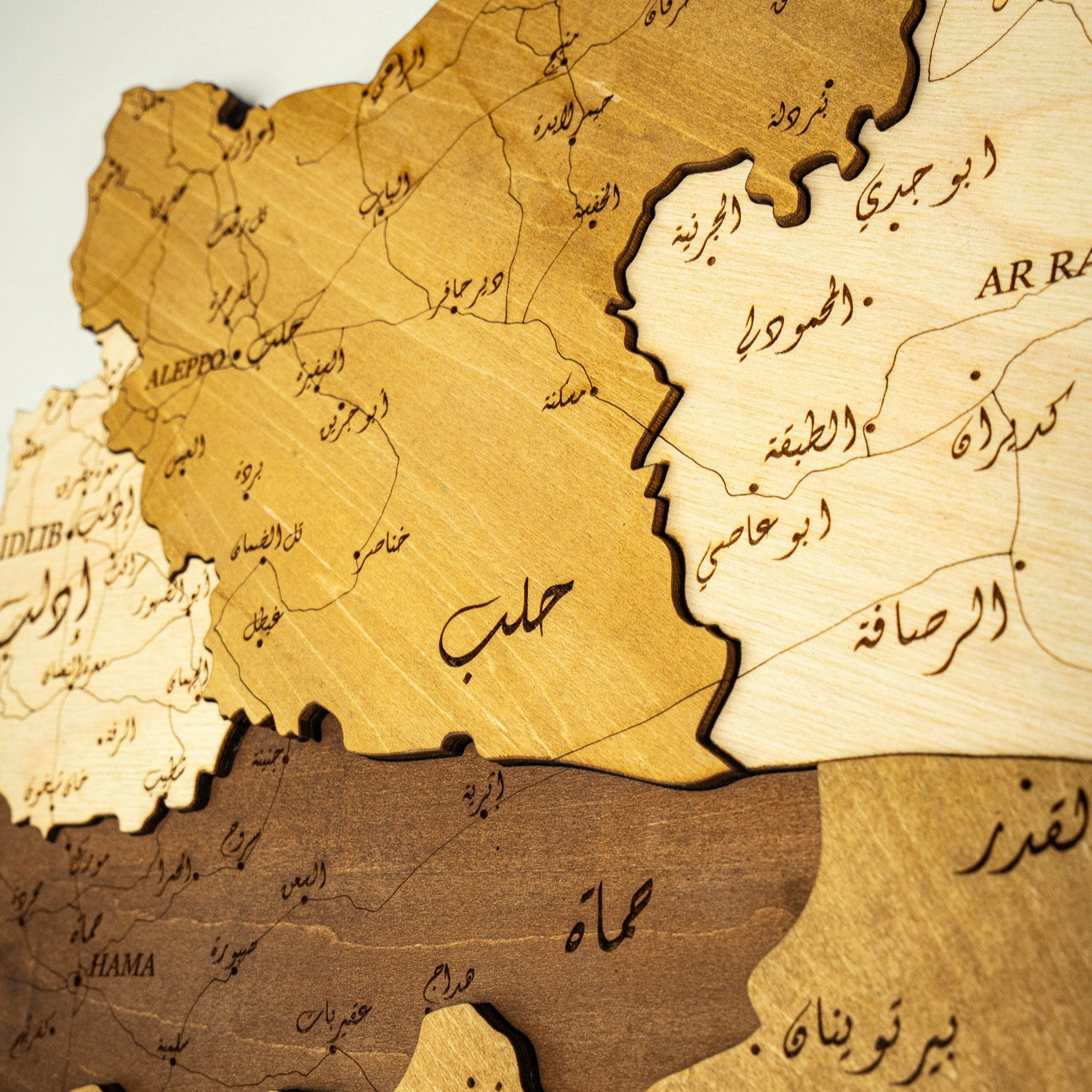 Wooden Map of Syria – Unique Wall Art for Home & Office