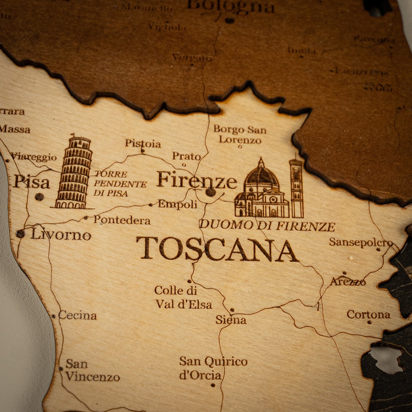 Rustic Wood Map of Italy – Artistic Wall Art for Modern Interiors