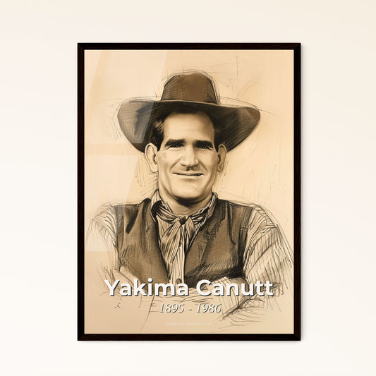 Yakima Canutt: Iconic Stuntman & Actor - Stunning Contemporary Portrait in Elegant Hues, Perfect for Home Décor & Gifting