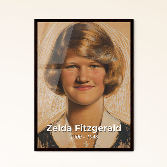 Zelda Fitzgerald: A Luminous Tribute to the Enigmatic Muse of F. Scott Fitzgerald - Contemporary Art Print for Elevated Home Décor