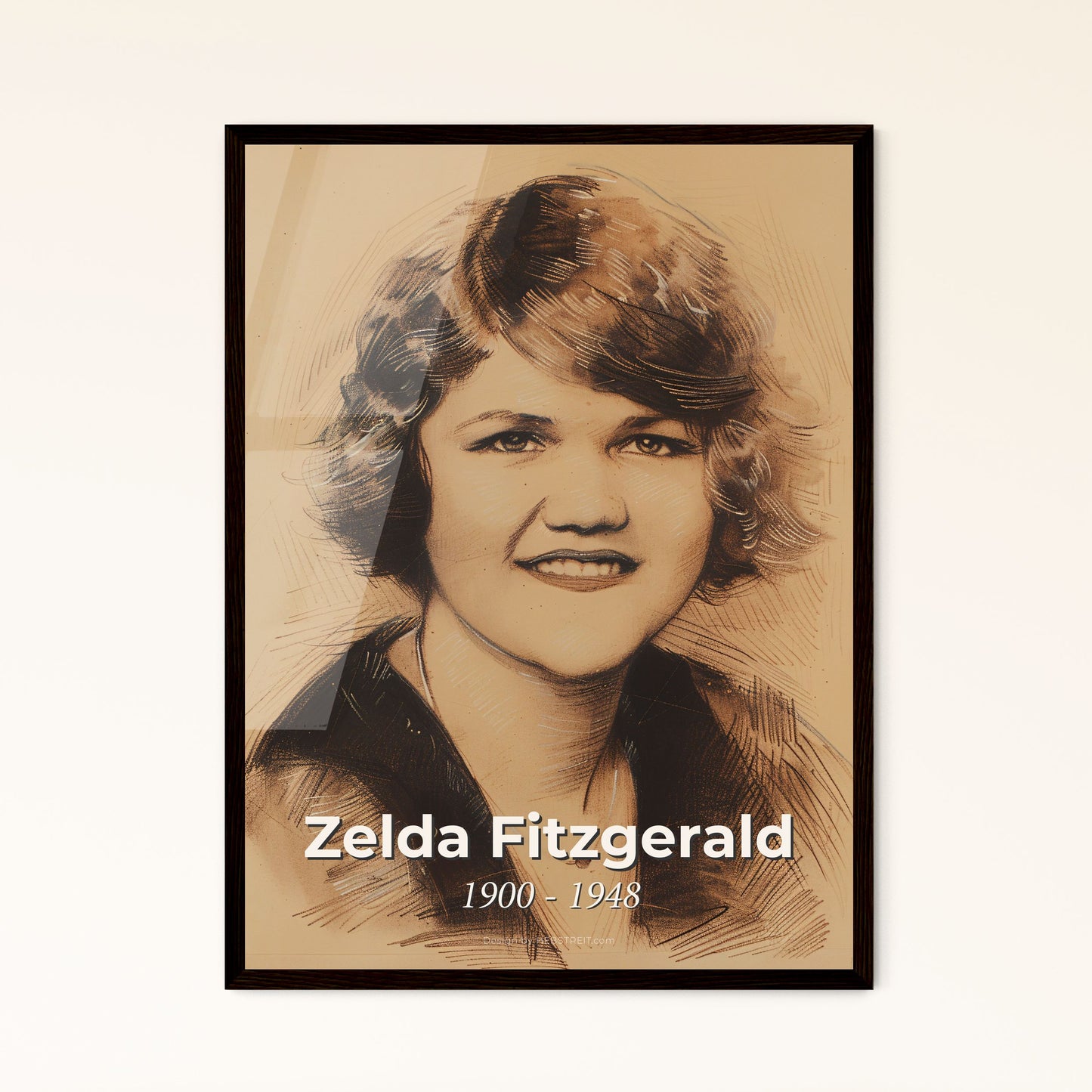 Zelda Fitzgerald: A Captivating Tribute to a Cultural Icon – Contemporary Art Print Celebrating Her Vibrant Spirit and Legacy