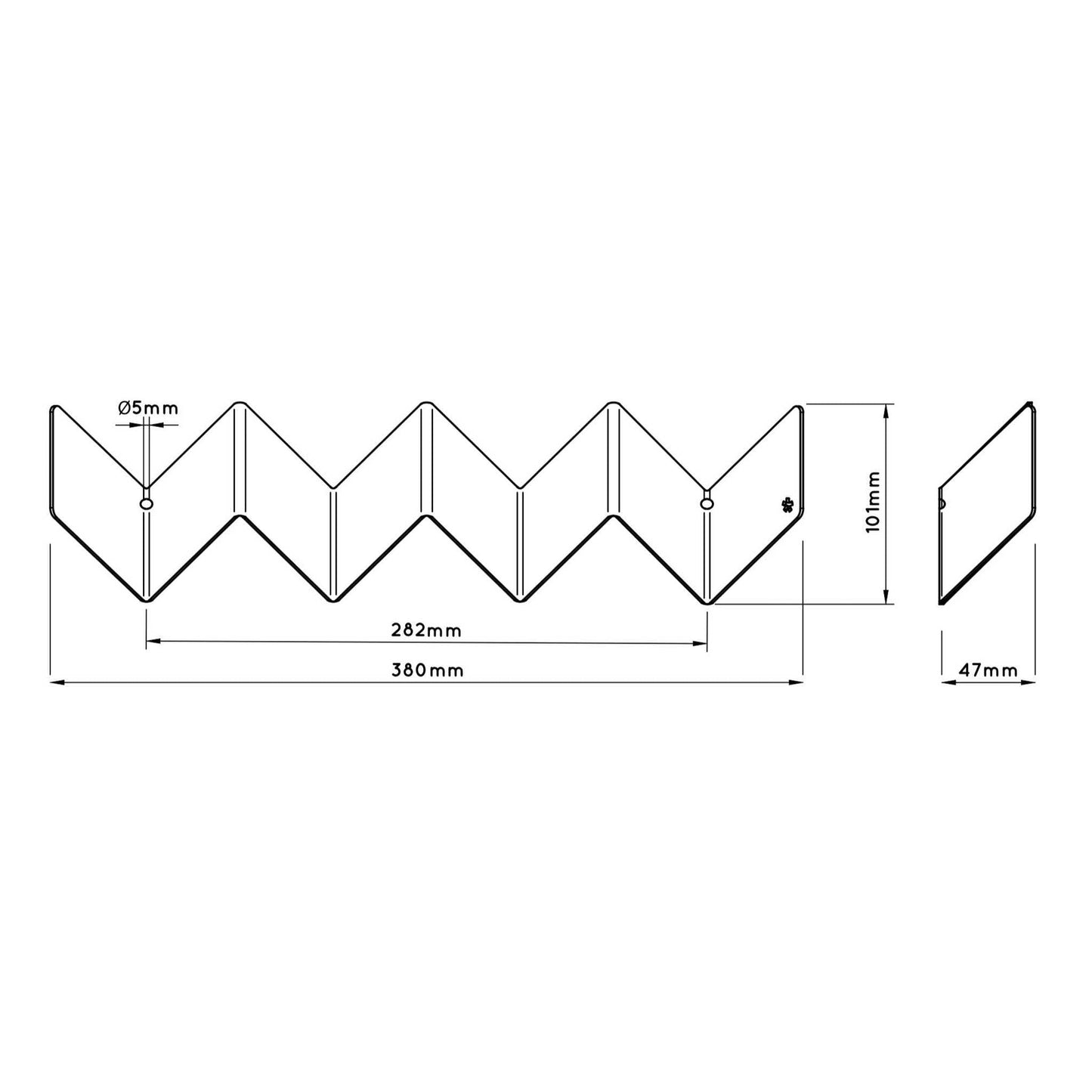 ZIGZAG - Small Wall Coat Rack | Roman Luyken | Peppermint Products