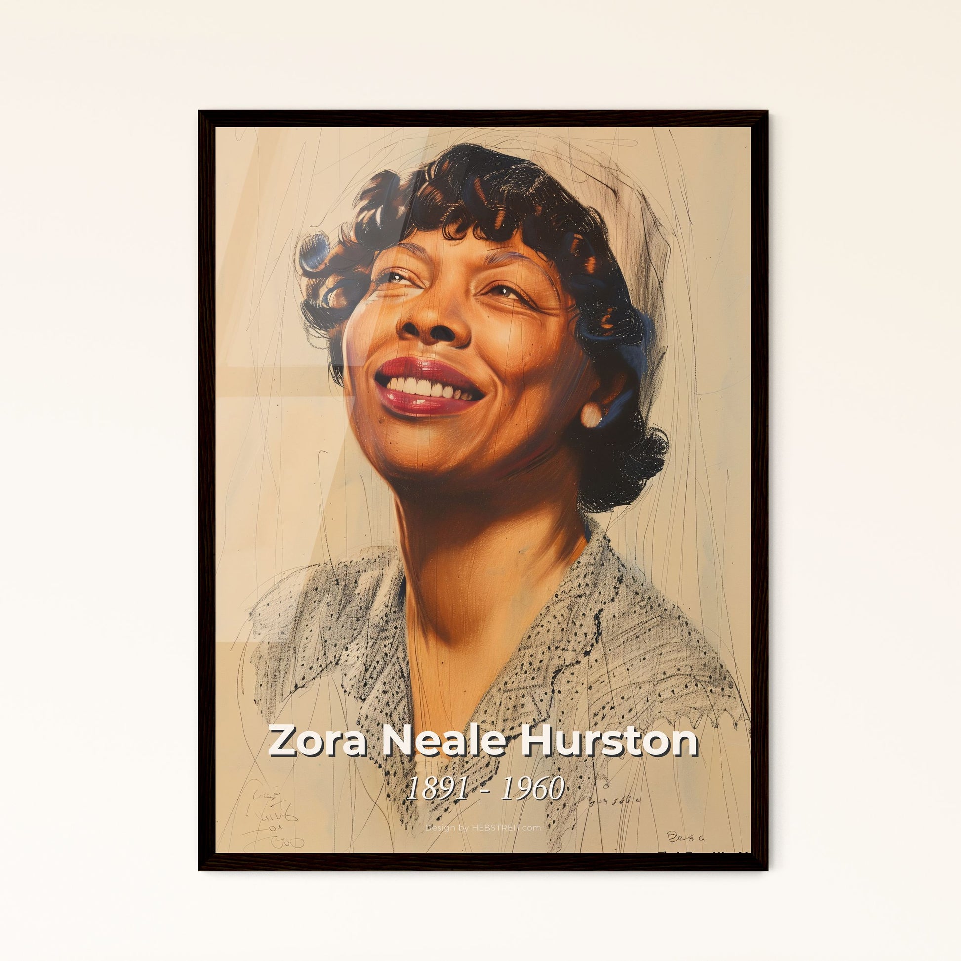 Zora Neale Hurston: A Vibrant Tribute to the Literary Icon - Contemporary Art Print Celebrating the Essence of the Harlem Renaissance