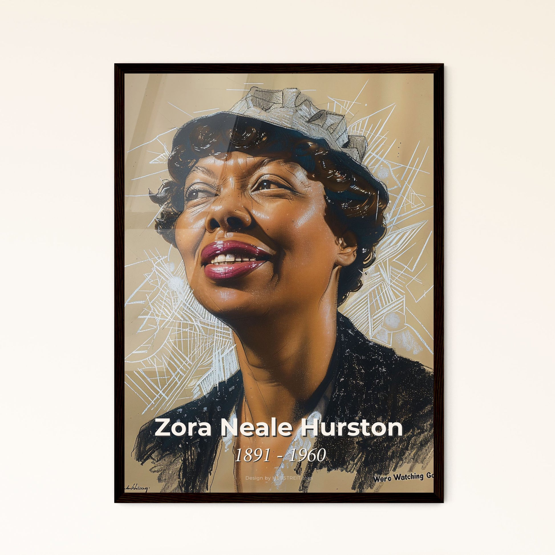 Zora Neale Hurston: Icon of the Harlem Renaissance - Vibrant Contemporary Portrait Print for Chic Home Decor & Unique Gifts