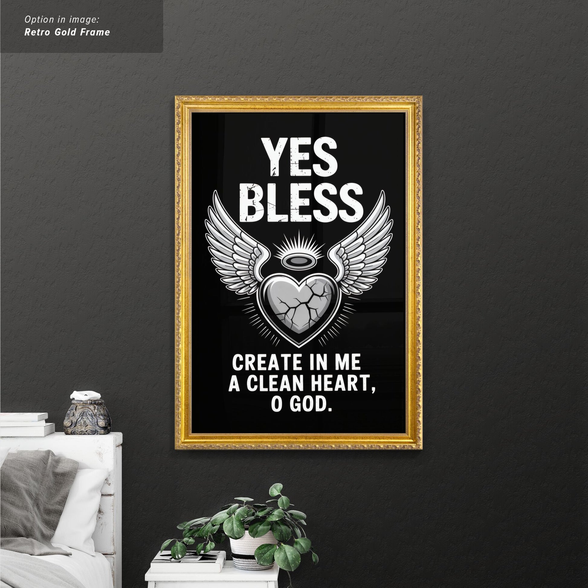 Heart with Wings and Religious Text