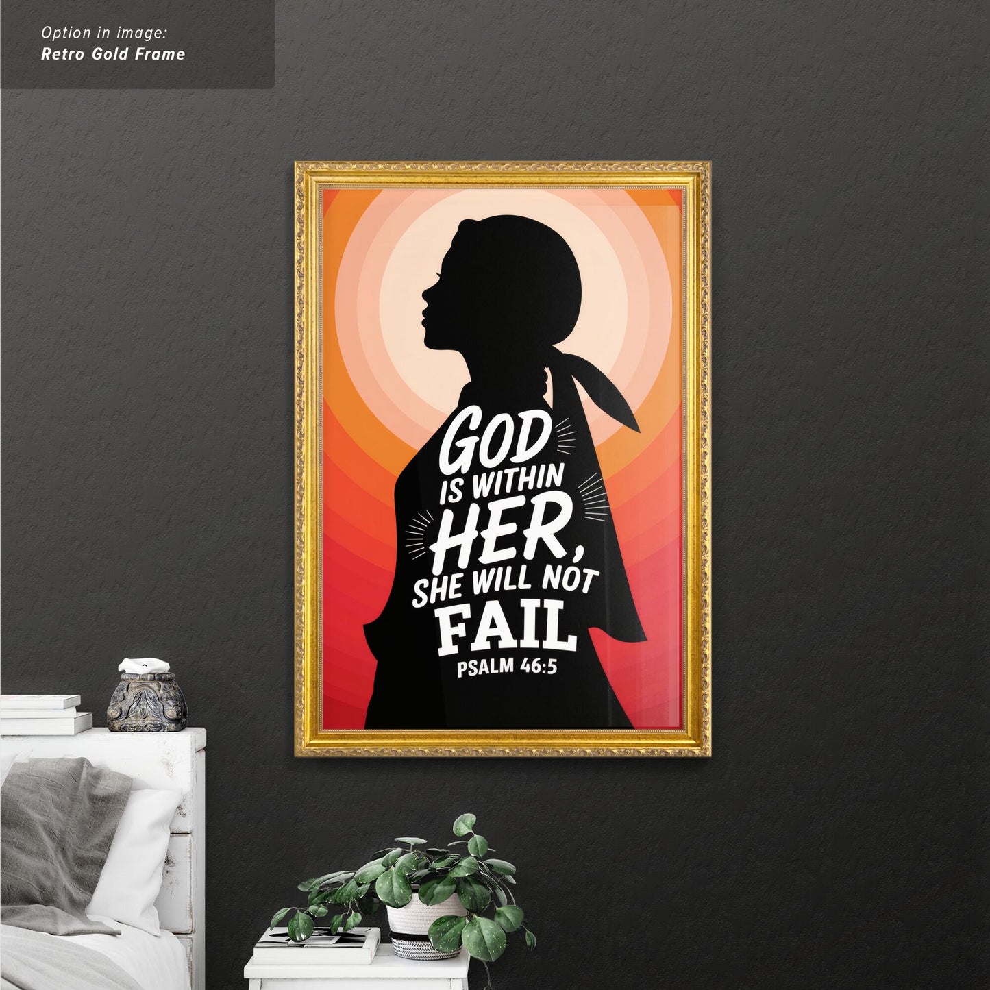 Inspirational silhouette with text