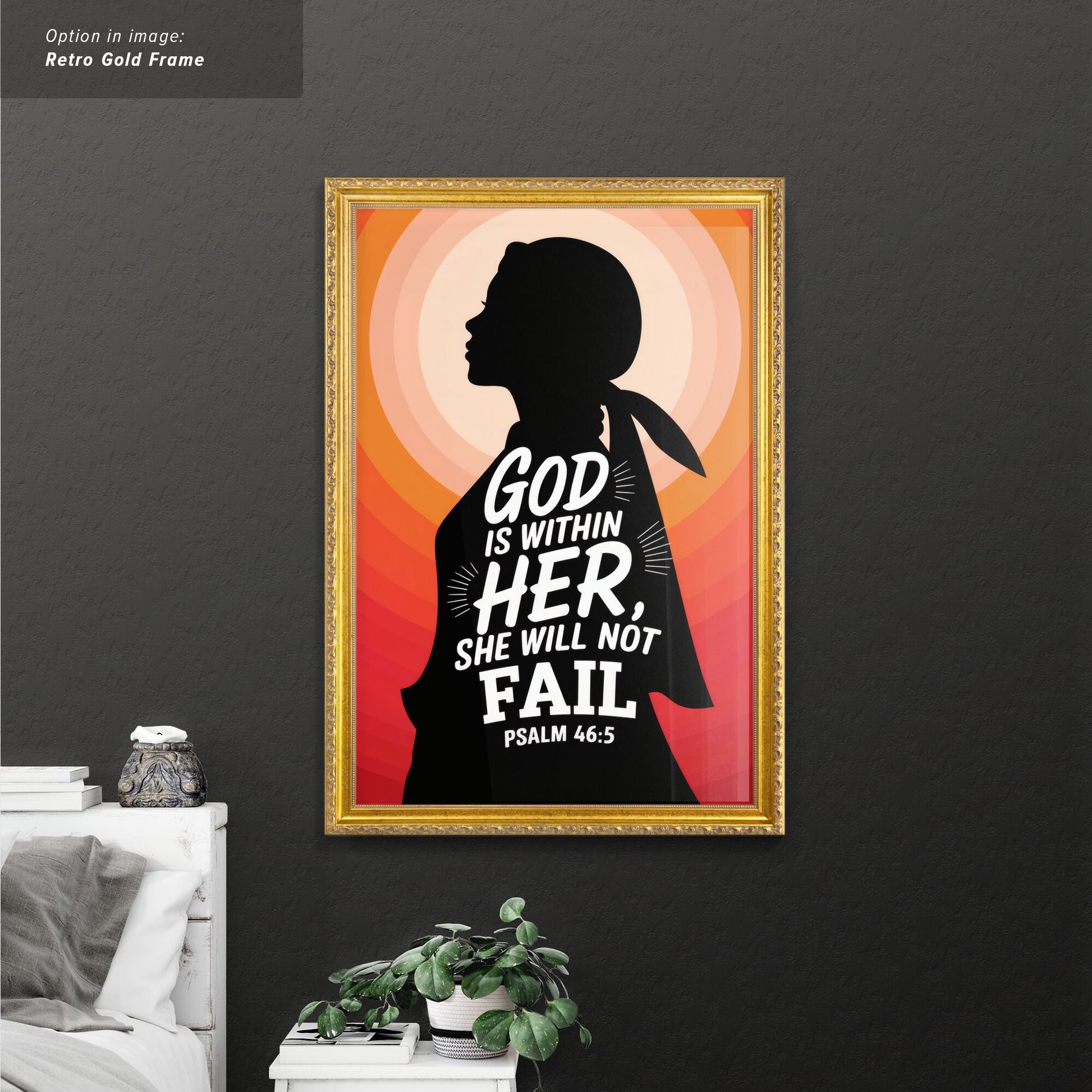 Inspirational silhouette with text