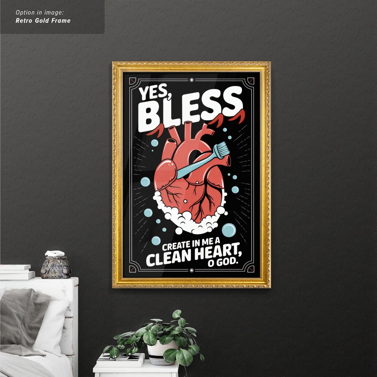 Heart with Toothbrush Illustration